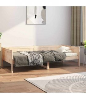 vidaXL Day Bed without Mattress Solid Wood Pine 80x200 cm — Colour: natural, Size: 80 x 200 cm
