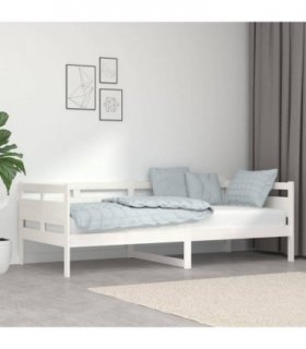 vidaXL Day Bed | White | Solid Pine Wood, Plywood | 90x200 cm mattress size — Size: 90 x 200 cm