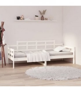 vidaXL Day Bed without Mattress White Solid Wood Pine 80x200 cm — Size: 80 x 200 cm