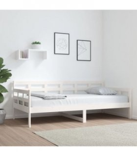 vidaXL Day Bed | White | Solid pine wood | Single | Convertible — Size: 90 x 190 cm