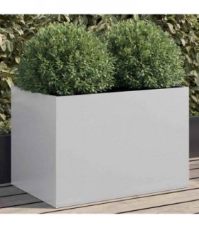 vidaXL Planter Silver 62x40x39 cm Galvanised Steel — Size: 62 x 40 x 39 cm
