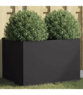 vidaXL Planter Black 62x47x46 cm Steel — Size: 62 x 47 x 46 cm