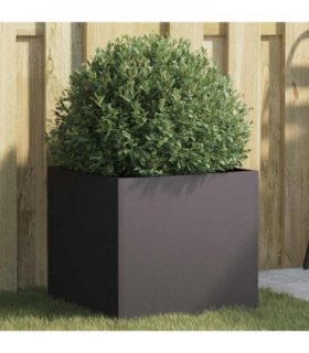 vidaXL Planter Black 42x40x39 cm Steel — Size: 42 x 40 x 39 cm