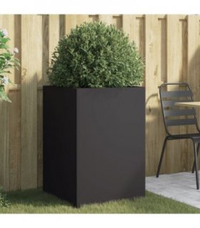 vidaXL Planter Black 52x48x75 cm Steel — Size: 52 x 48 x 75 cm