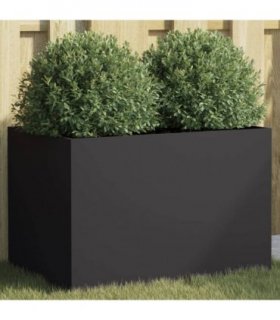 vidaXL Planter Black 62x40x39 cm Steel — Size: 62 x 40 x 39 cm