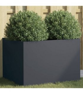 vidaXL Planter Anthracite 62x47x46 cm Steel — Size: 62 x 47 x 46 cm
