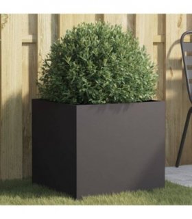 vidaXL Planter Black 49x47x46 cm Steel — Size: 49 x 47 x 46 cm