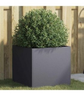 vidaXL Planter Anthracite 42x40x39 cm Steel — Size: 42 x 40 x 39 cm