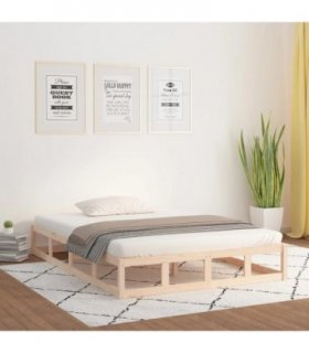 vidaXL Bed Frame without Mattress 120x200 cm Solid Wood — Colour: natural, Size: 120 x 200 cm — V0672033072