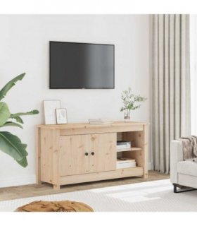 vidaXL TV Cabinet 103x36.5x52 cm Solid Wood Pine — Colour: natural