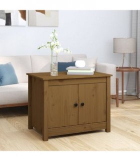 vidaXL Coffee Table Honey Brown 71x49x55 cm Solid Wood Pine