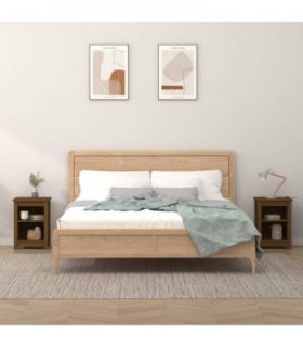 vidaXL Bedside Cabinets 2 pcs Honey Brown 40x35x55 cm Solid Wood Pine