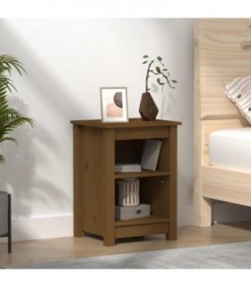 vidaXL Bedside Cabinet Honey Brown 40x35x55 cm Solid Wood Pine