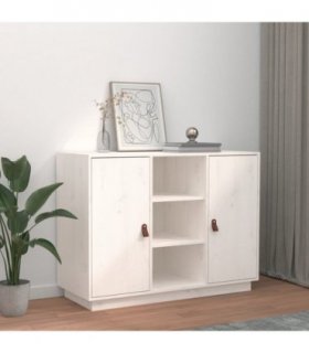 vidaXL Sideboard White 100x40x75 cm Solid Wood Pine