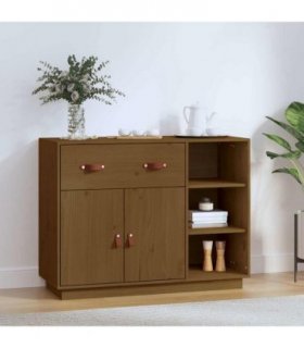 vidaXL Sideboard Honey Brown 98.5x40x75 cm Solid Wood Pine