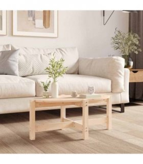 vidaXL Coffee Table 87x48x35 cm Solid Wood Pine — Colour: natural, Size: 87 x 48 x 35 cm