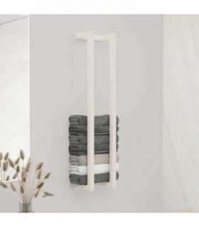 vidaXL Towel Rack White 23x18x110 cm Solid Wood Pine — Size: 23 x 18 x 110 cm
