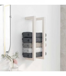vidaXL Towel Rack White 23x18x60 cm Solid Wood Pine — Size: 23 x 18 x 60 cm
