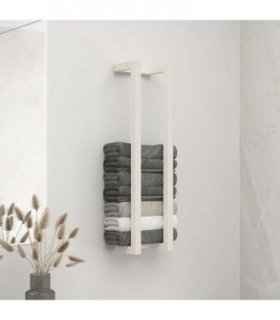 vidaXL Towel Rack White 23x18x90 cm Solid Wood Pine — Size: 23 x 18 x 90 cm