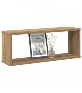 vidaXL Wall Cube Shelves 6 pcs Artisan Oak 60x15x23 cm Engineered Wood — Size: 60 x 15 x 23 cm