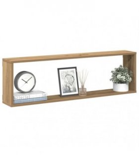 vidaXL Wall Cube Shelves 4 pcs Artisan Oak 100x15x30 cm Engineered Wood — Size: 100 x 15 x 30 cm
