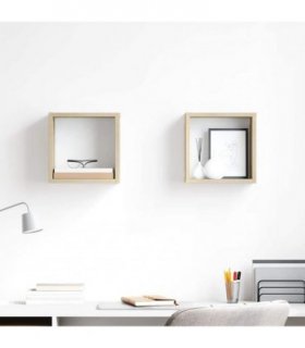 vidaXL Wall Cube Shelves 2 pcs Sonoma Oak 26x15x26 cm — Size: 26 x 15 x 26 cm