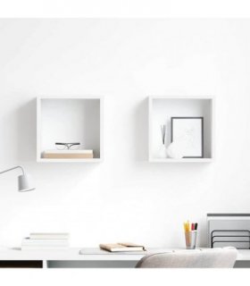 vidaXL Wall Cube Shelves 2 pcs White 30x15x30 cm — Size: 30 x 15 x 30 cm