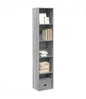 vidaXL Bookcase Grey Sonoma 40x30x189 cm Engineered Wood