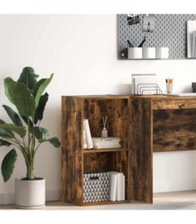 vidaXL Bookcase Smoked Oak 40x30x77 cm Engineered Wood