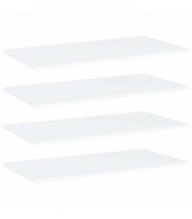 vidaXL Bookshelf Boards 4 pcs White 80x40x1.5 cm Engineered Wood — Size: 80 x 40 x 1.5 cm