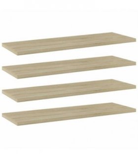 vidaXL Bookshelf Boards 4 pcs Sonoma Oak 60x20x1.5 cm Engineered Wood — Size: 60 x 20 x 1.5 cm