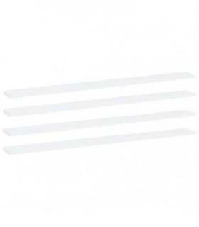 vidaXL Bookshelf Boards 4 pcs White 100x10x1.5 cm Engineered Wood — Size: 100 x 10 x 1.5 cm