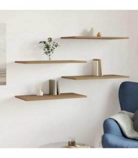 vidaXL Wall Shelves 4 pcs Artisan Oak 60x30x1.5 cm Engineered Wood — Size: 60 x 30 x 1.5 cm