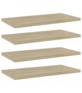 vidaXL Bookshelf Boards 4 pcs Sonoma Oak 40x20x1.5 cm Engineered Wood — Size: 40 x 20 x 1.5 cm