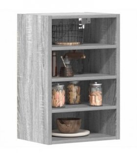 vidaXL Hanging Cabinet Riga Grey Sonoma 40x29.5x60 cm Engineered W — Model: 1x hanging cabinet (4 shelves) 40 cm wide 60 cm high