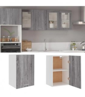 vidaXL Hanging Cabinet Lyon Grey Sonoma 39.5x31x60 cm Engineered Wood — Model: 1x hanging cabinet (1 door) 40 cm wide 60 cm high