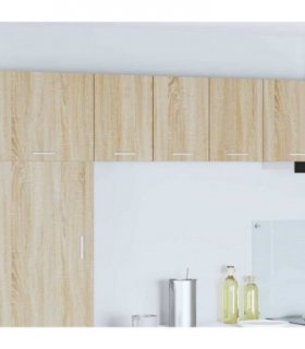 vidaXL Hanging Cabinet with Door Sonoma Oak and White 30 x 31 x 40 cm — Model: 1x hanging cabinet (1 door) 30 cm wide 40 cm high