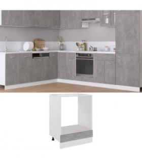 vidaXL Oven Cabinet Lyon Concrete Grey 60x46x81.5 cm Engineered Wood — Model: 1x oven cabinet 60 cm