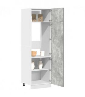 vidaXL Refrigerator Cabinet Lyon Concrete Grey 60x57x207 cm Engineered Wood — Model: 1x refrigerator cabinet 60 cm