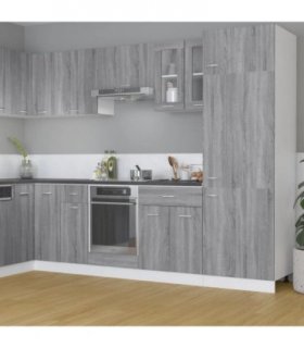vidaXL Hanging Glass Cabinet Lyon Grey Sonoma 60x31x60 cm Engi — Model: 1x hanging glass cabinet (2 doors) 60 cm wide 60 cm high