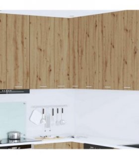 vidaXL Hanging Cabinet Artisan Oak and White 57 x 57 x 100 cm — Model: 1x hanging corner cabinet 57 cm wide 100 cm high