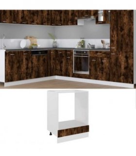 vidaXL Oven Cabinet Lyon Smoked Oak 60x46x81.5 cm Engineered Wood — Model: 1x oven cabinet 60 cm