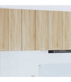 vidaXL Hanging Cabinet with Door Sonoma Oak and White 30 x 31 x 80 cm — Model: 1x hanging cabinet (1 door) 30 cm wide 80 cm high