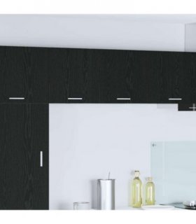 vidaXL Hanging Cabinet with Door Black Oak and White 40 x 31 x 40 cm — Model: 1x hanging cabinet (1 door) 40 cm wide 40 cm high
