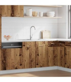 vidaXL Sink Bottom Cabinet Lyon Old Wood 80x46x81.5 cm Engineered Wood — Model: 1x bottom cabinet (2 doors) 80 cm