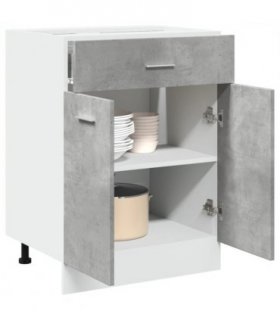vidaXL Drawer Bottom Cabinet Lyon Concrete Grey 60x46x81.5 cm Engineered Woo — Model: 1x bottom cabinet (2 doors 1 drawer) 60 cm