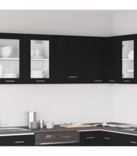 vidaXL Hanging Cabinet Riga Black oak 50 x 31 x 60 cm Engineered Wood — Model: 1x hanging cabinet (1 door) 50 cm wide 60 cm high