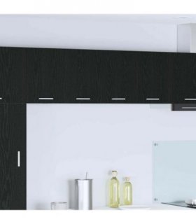 vidaXL Hanging Cabinet with Door Black Oak and White 60 x 31 x 40 cm — Model: 1x hanging cabinet (2 doors) 60 cm wide 40 cm high
