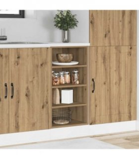 vidaXL Bottom Cabinet Riga Artisan Oak 40x44.5x81.5 cm Engineered Wood — Model: 1x bottom cabinet (4 shelves) 40 cm
