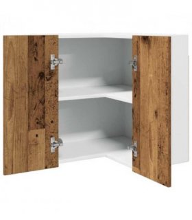 vidaXL Hanging Corner Cabinet Lyon Old Wood 57x57x60 cm Engineered Wood — Model: 1x hanging corner cabinet 57 cm wide 60 cm high